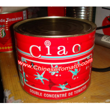 China Hot Sell No Additive Canned Tomato Paste Size 70g